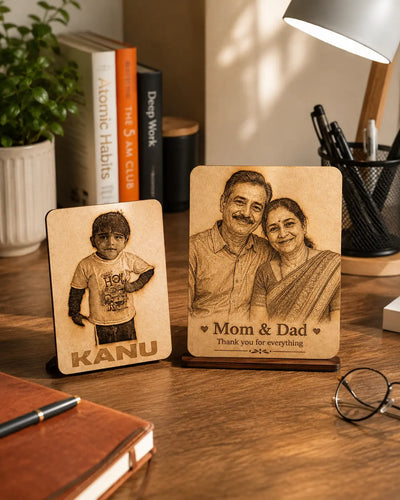 Photo Engraving Gifts India — Custom Laser Engraved MDF Plaques