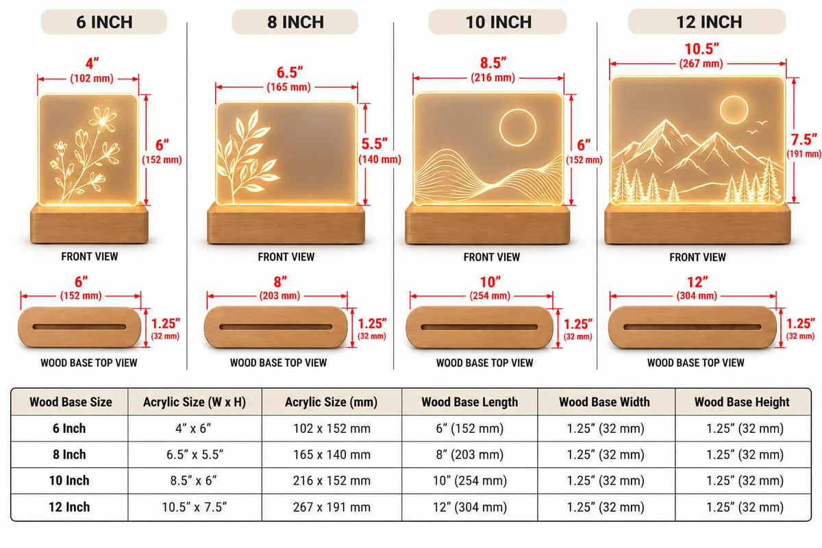 Custom Design LED Lamp | Your Own Design or AI Image in Full Colour