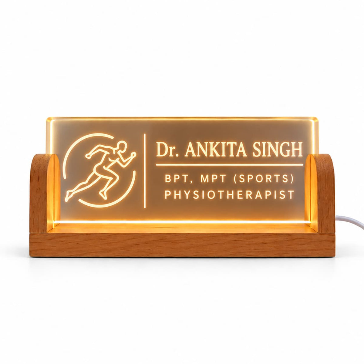 Physiotherapist Name Plate | Personalised Physio Clinic Desk Name Plate