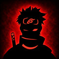 Red LED anime ninja MDF wall lamp with glowing masked silhouette