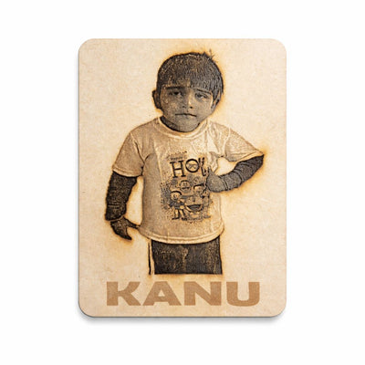 Custom laser engraved MDF photo plaque with name — personalised memory gift for birthday India 11Gifts