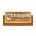 Dentist Name Plate | Personalised Dental Surgeon Desk Name Plate with Tooth Symbol