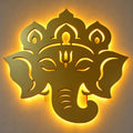 Ganesh LED Wall Light | Backlit Ganesha Wall Art, Gold Finish