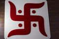 Swastik for Main Door | Red Acrylic Wall Decor | Pooja Room